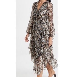 Astra the label Raleigh ruffle maxi dress size small wore once for a photo shoot